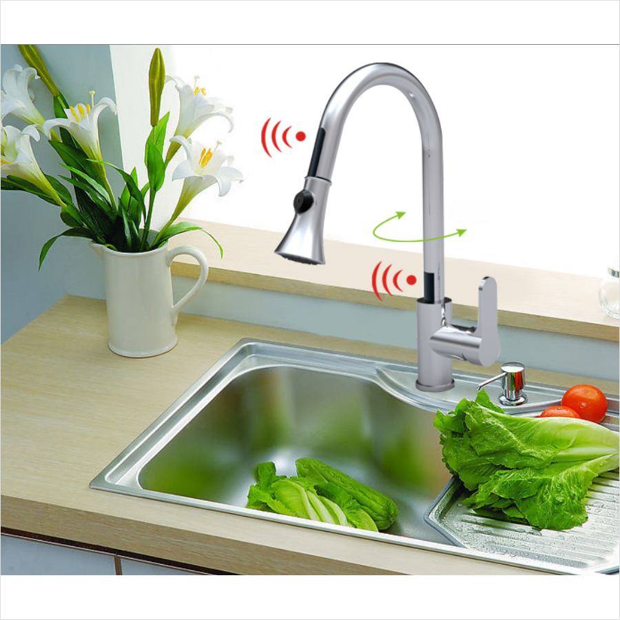 Double Sensor Kitchen Faucet+ Double Sensor Control Box